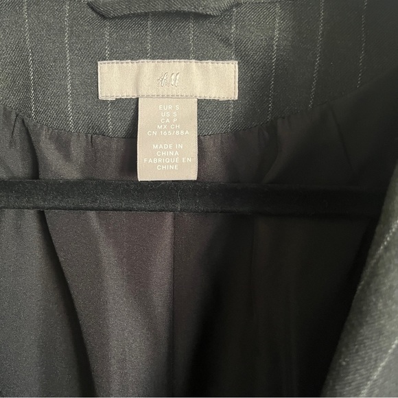 Charcoal Pinstripe Oversize Blazer - Picture 3 of 5